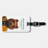 最も身なりのよいくまは|あなたの名前を加えます ラゲッジタグ (正面横)