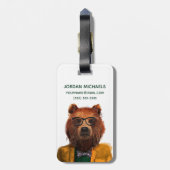 最も身なりのよいくまは|あなたの名前を加えます ラゲッジタグ (裏面縦)