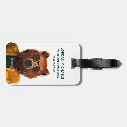 最も身なりのよいくまは|あなたの名前を加えます ラゲッジタグ (裏面横)