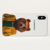 最も身なりのよいくまは|あなたの名前を加えます Case-Mate iPhoneケース (裏面(横))