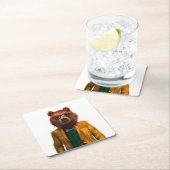 最も身なりのよいくま スクエアペーパーコースター (インサイチュ)