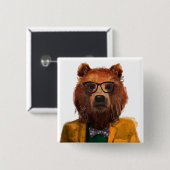 最も身なりのよいくま 缶バッジ (正面&裏面)