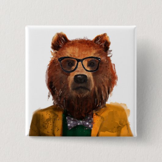 最も身なりのよいくま 缶バッジ (正面)