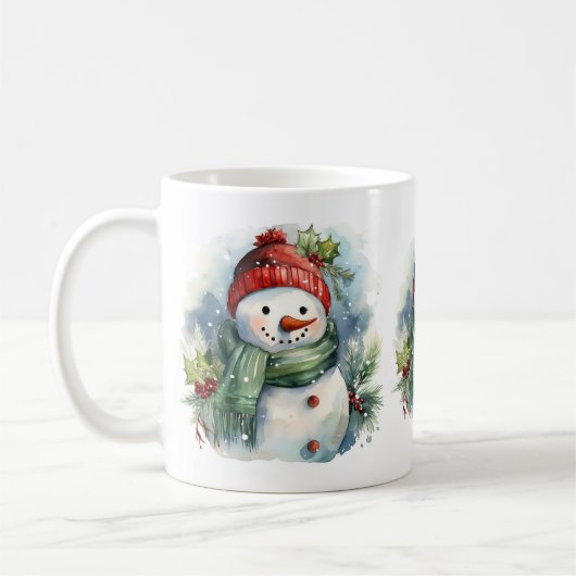 最も辛い雪だるまマグカップ コーヒーマグカップ (左)