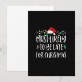 最も遅刻しそうなクリスマス家族 招待状 (正面/裏面)