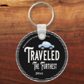 最も遠い車の懇親会賞 キーホルダー (正面)