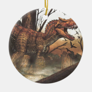 最も適した絶滅した恐竜の生存 セラミックオーナメント
