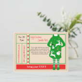 最も醜いクリスマスエバーセーターパーティの招待状 招待状 (スタンド正面)