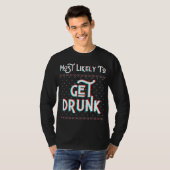 最も醜いクリスマス飲スワおもしろいークを得る可能性が高い Tシャツ (正面フル)