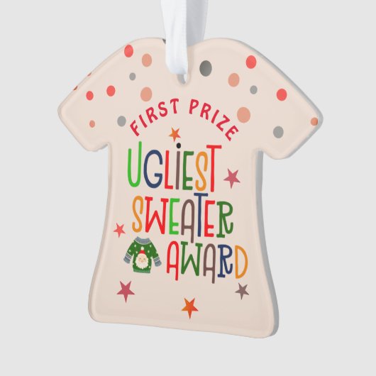 最も醜いセーター賞クリスマスパーティー オーナメント (正面)
