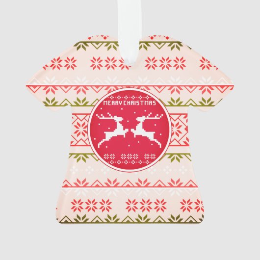 最も醜いセーター賞クリスマスパーティー オーナメント (裏面)