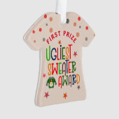 最も醜いセーター賞クリスマスパーティー オーナメント (正面)