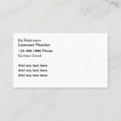 最も重いユニークビジネスカードデザイン 名刺 (裏面)