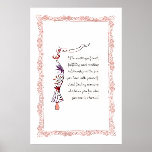 最も重要な人間関係エレガント引用文 ポスター (正面)