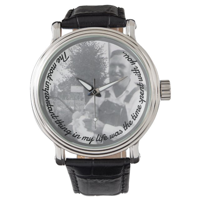 最も重要な引用文 |父とベビー写真 腕時計 (正面)