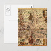 最も重要な東南アジア地図 ポストカード (正面/裏面)