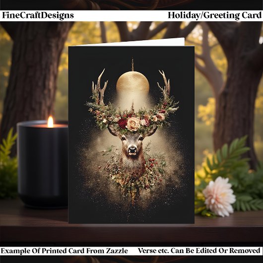 最も長い夜の雄鹿、ユール＆冬至 シーズンカード