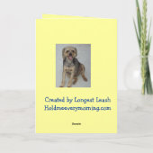 最も長い鎖の家を取っている犬 サンキューカード (裏面)