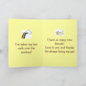 最も長い鎖の家を取っている犬 サンキューカード (内部)