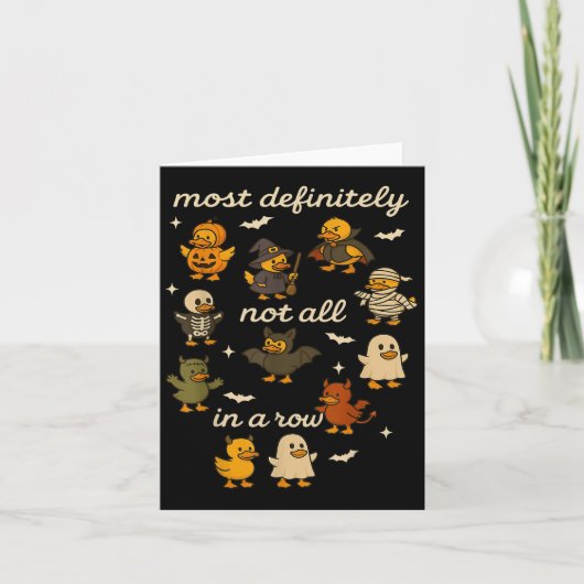 最も間違いなく、すべての行ハロウィーンダックスM カード (正面)