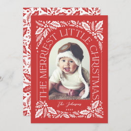 最も陽気なリトルクリスマスベリー写真アーチ赤 シーズンカード