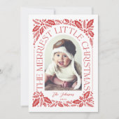 最も陽気なリトルクリスマス・ベリー・レッド・フォト・アーチ シーズンカード (正面)