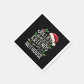 最も陽気な友達グループのクリスマスお揃い皮肉 スタンダードカクテルナプキン (角)