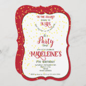 最も陽気な子供たちのグループ 面白い誕生日パーティー 招待状 (正面/裏面)