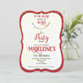 最も陽気な子供たちのグループ 面白い誕生日パーティー 招待状 (スタンド正面)