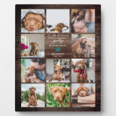 最も難しい別れ | ペットの追悼 11枚の写真のコラージュ フォトプラーク (正面)