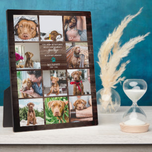 最も難しい別れ   ペットの追悼 11枚の写真のコラージュ フォトプラーク