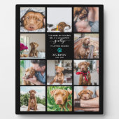 最も難しい別れ | ペットの追悼 11枚の写真のコラージュ フォトプラーク (正面)
