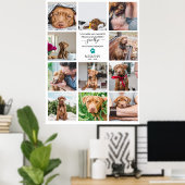 最も難しい別れ | ペットの追悼 11枚の写真のコラージュ ポスター (ホームオフィス)