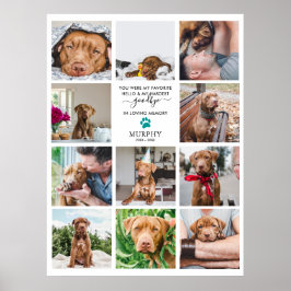 最も難しい別れ | ペットの追悼 11枚の写真のコラージュ ポスター