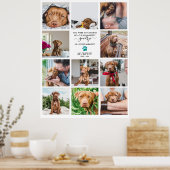 最も難しい別れ | ペットの追悼 11枚の写真のコラージュ ポスター (キッチン)