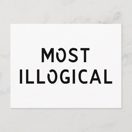 最も非論理的 ポストカード (正面)