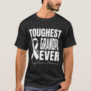 最も頑強なGRANDPA絶え間ない肺がん認識度 Tシャツ