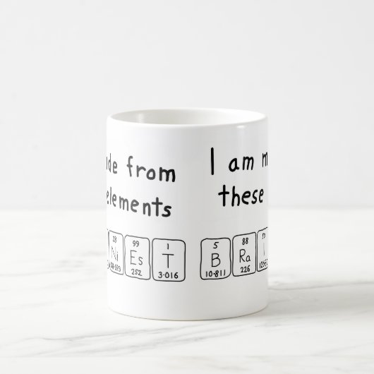 最も頭脳的な定期的なテーブル名mag コーヒーマグカップ (中央)