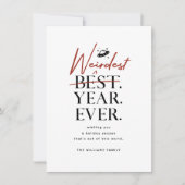 最も風変わりな年の永遠のホリデーカード シーズンカード (正面)