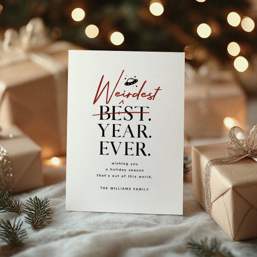 最も風変わりな年の永遠のホリデーカード シーズンカード