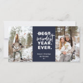 最も風変わりな1年の休日のユーモアの青 シーズンカード (正面)