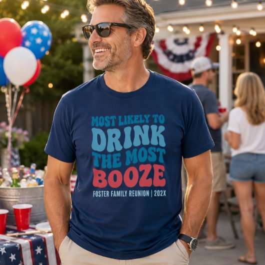 最も飲みそうな人 カスタムデザイン Tシャツ