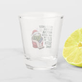 最も飲みやすい抹茶と時計の小妖精や小人クリスマス ショットグラス (裏面)