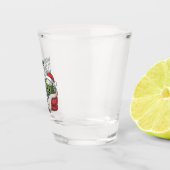 最も飲みやすい抹茶と時計の小妖精や小人クリスマス ショットグラス (右)