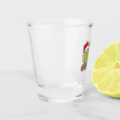 最も飲みやすい抹茶と時計の小妖精や小人クリスマス ショットグラス (左)