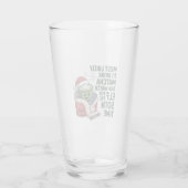 最も飲みやすい抹茶と時計の小妖精や小人クリスマス タンブラーグラス (裏面)