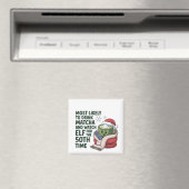 最も飲みやすい抹茶と時計の小妖精や小人クリスマス マグネット (インサイチュ (食洗機))