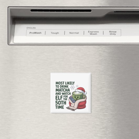 最も飲みやすい抹茶と時計の小妖精や小人クリスマス マグネット (インサイチュ (食洗機))