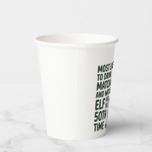 最も飲みやすい抹茶と時計の小妖精や小人クリスマス 紙コップ (右)