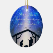 最も高いのの神へのルークの2:14の栄光 セラミックオーナメント (右)